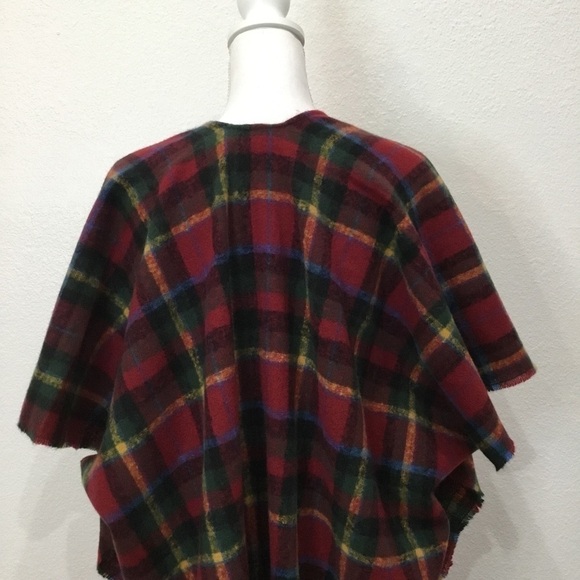 STYLINE Plaid Open Front Poncho - Picture 5 of 8